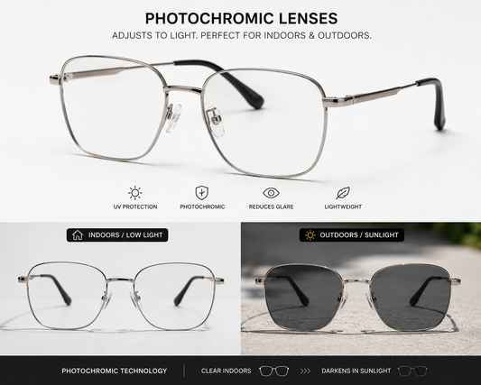 Photochromic Metal Frame Glasses